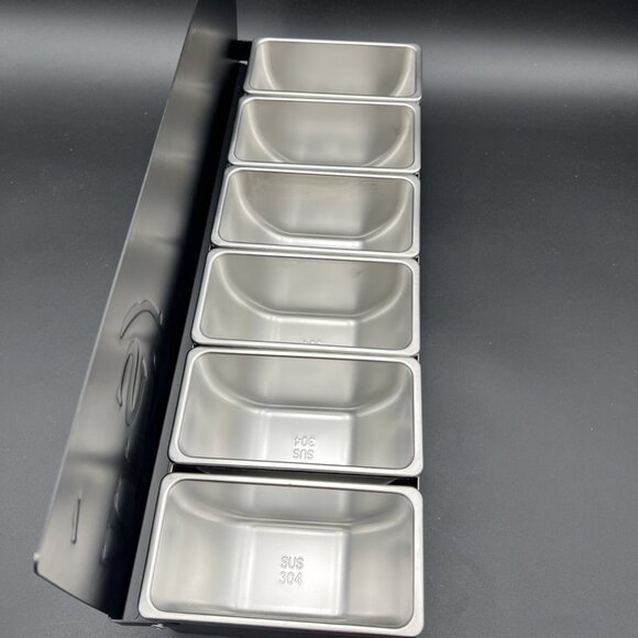 Makers Mark Bar Garnish Caddy Kentucky Bourbon Man Cave Black Metal Stainless - Picture 9 of 16